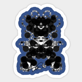 Black Bubbles Dog by RegiaArt Sticker